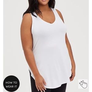 Torrid super soft favorite tank white